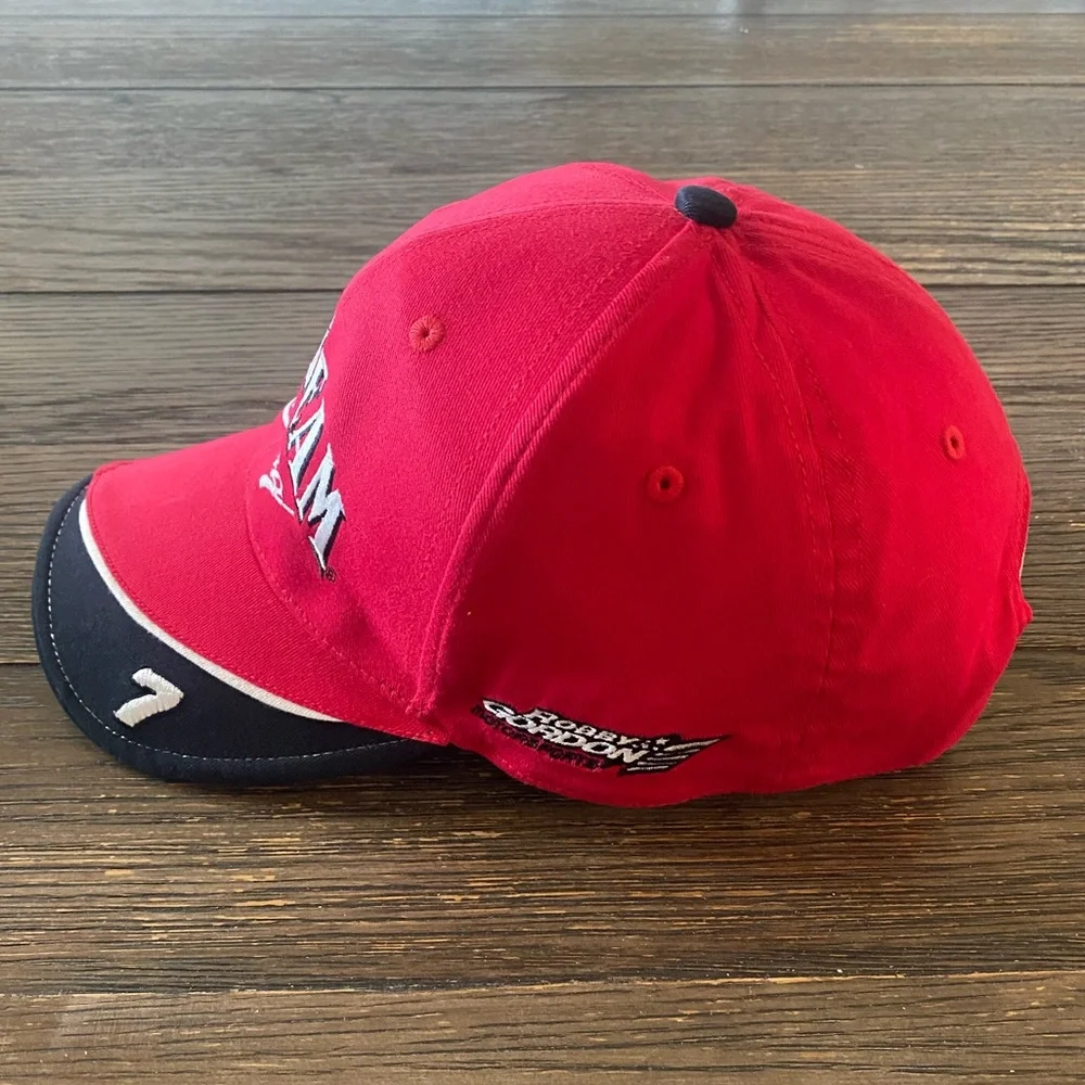 Jim Beam Racing Hat Cap Adjustable Red Black One Size Robby Gordon NASCAR